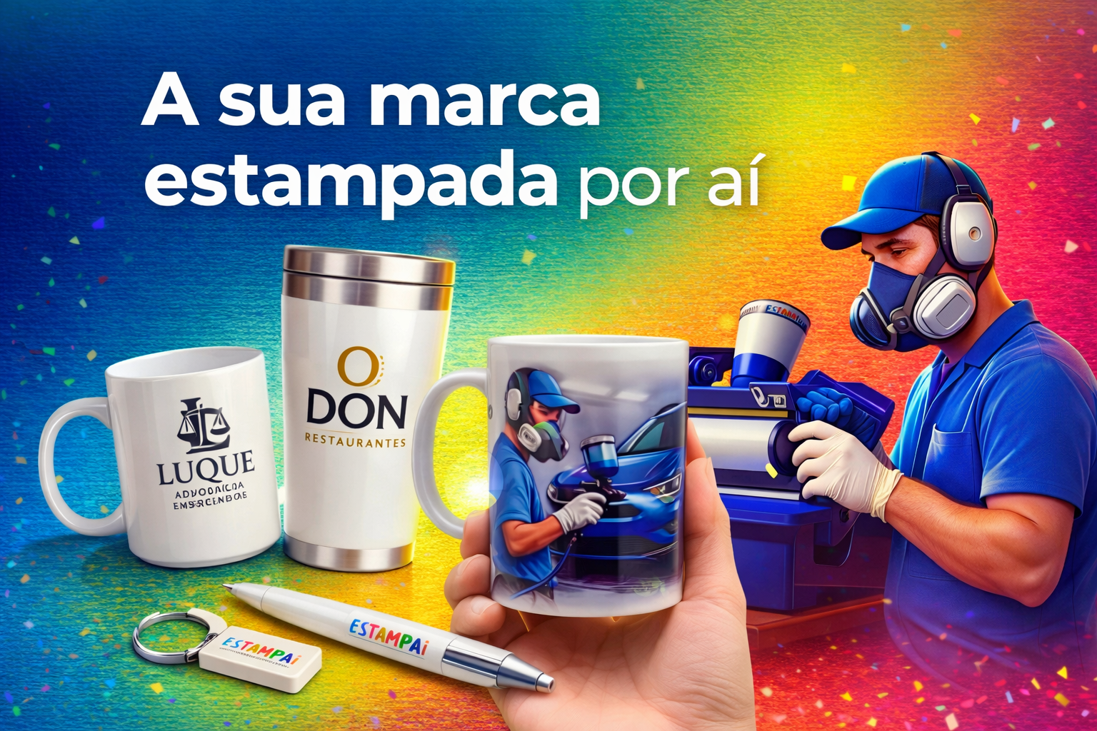 A sua marca estampada por aí